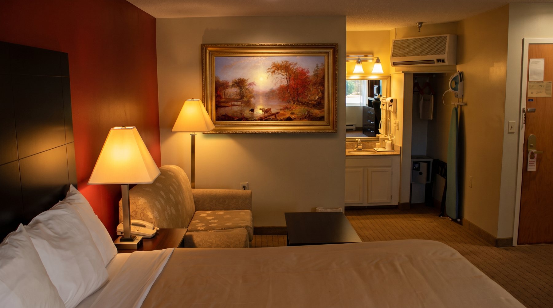 Rendering of Indian Summer Hudson River by Albert Bierstadt in your guest rooms